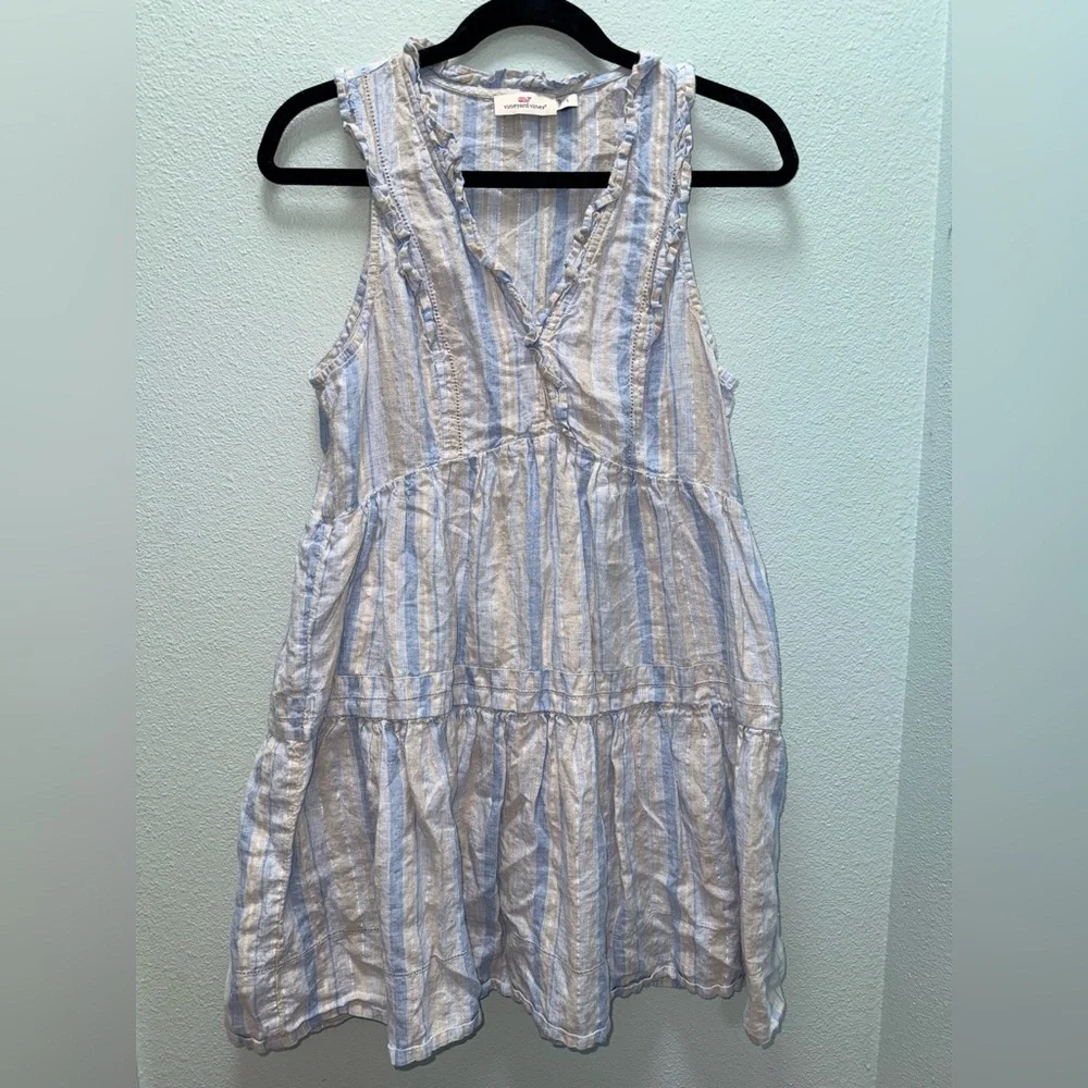Vineyard Vines Blue and White Striped Mini Dress - Size S - Picture 3 of 8